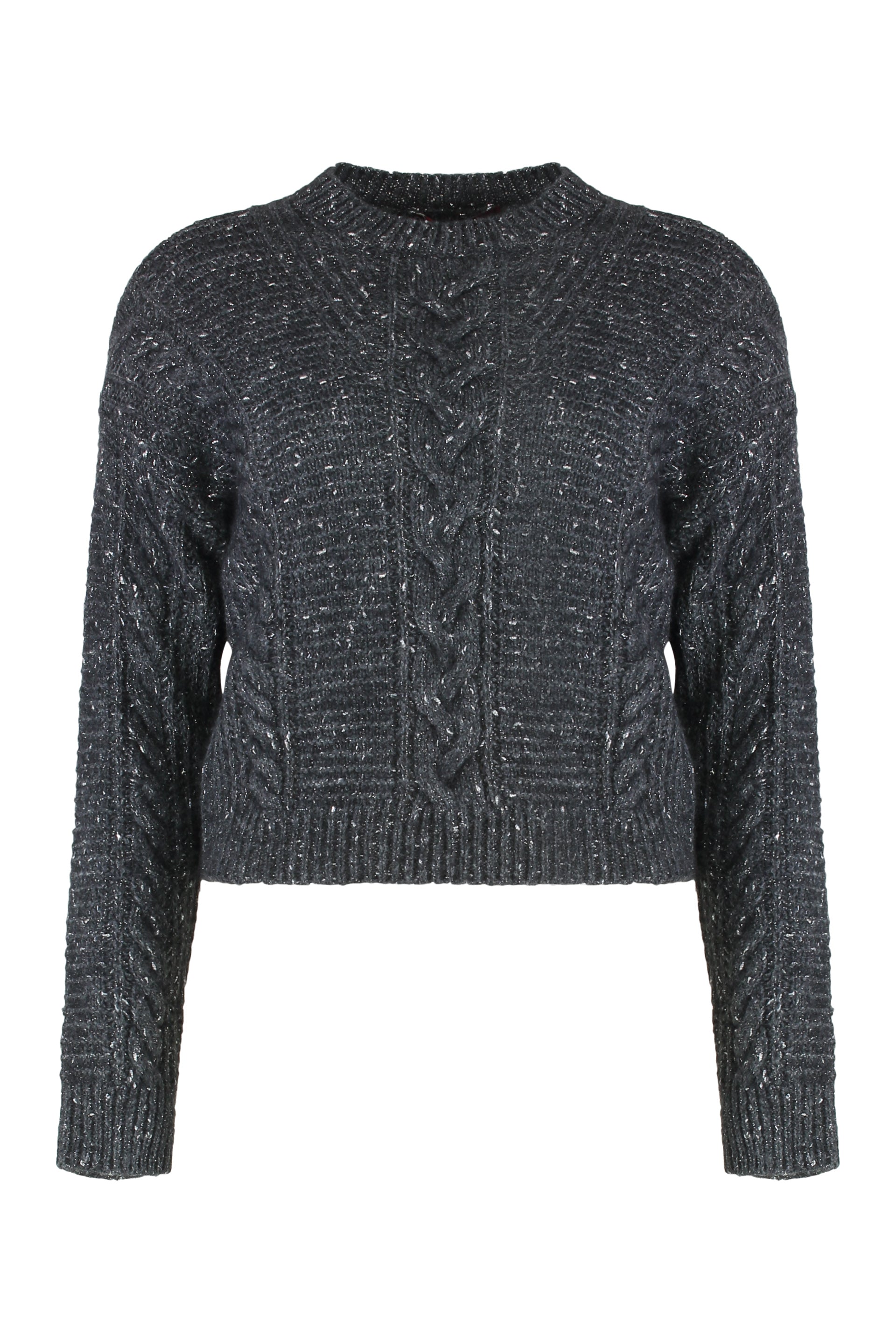 MAX MARA STUDIO Boxy Cropped Sweater in Alpaca Blend