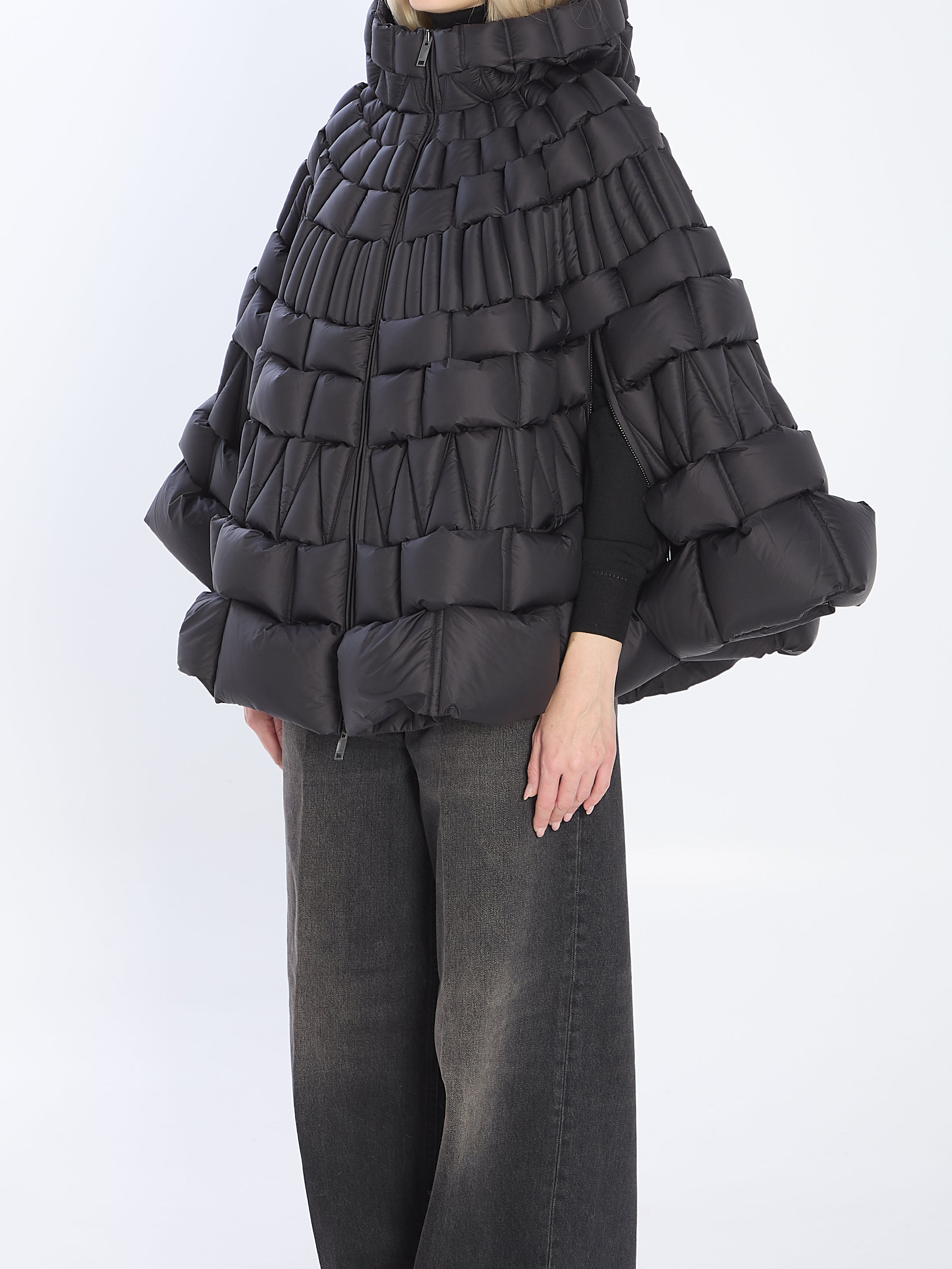 RAXXY Oversized Padded Nylon Cape - Size S