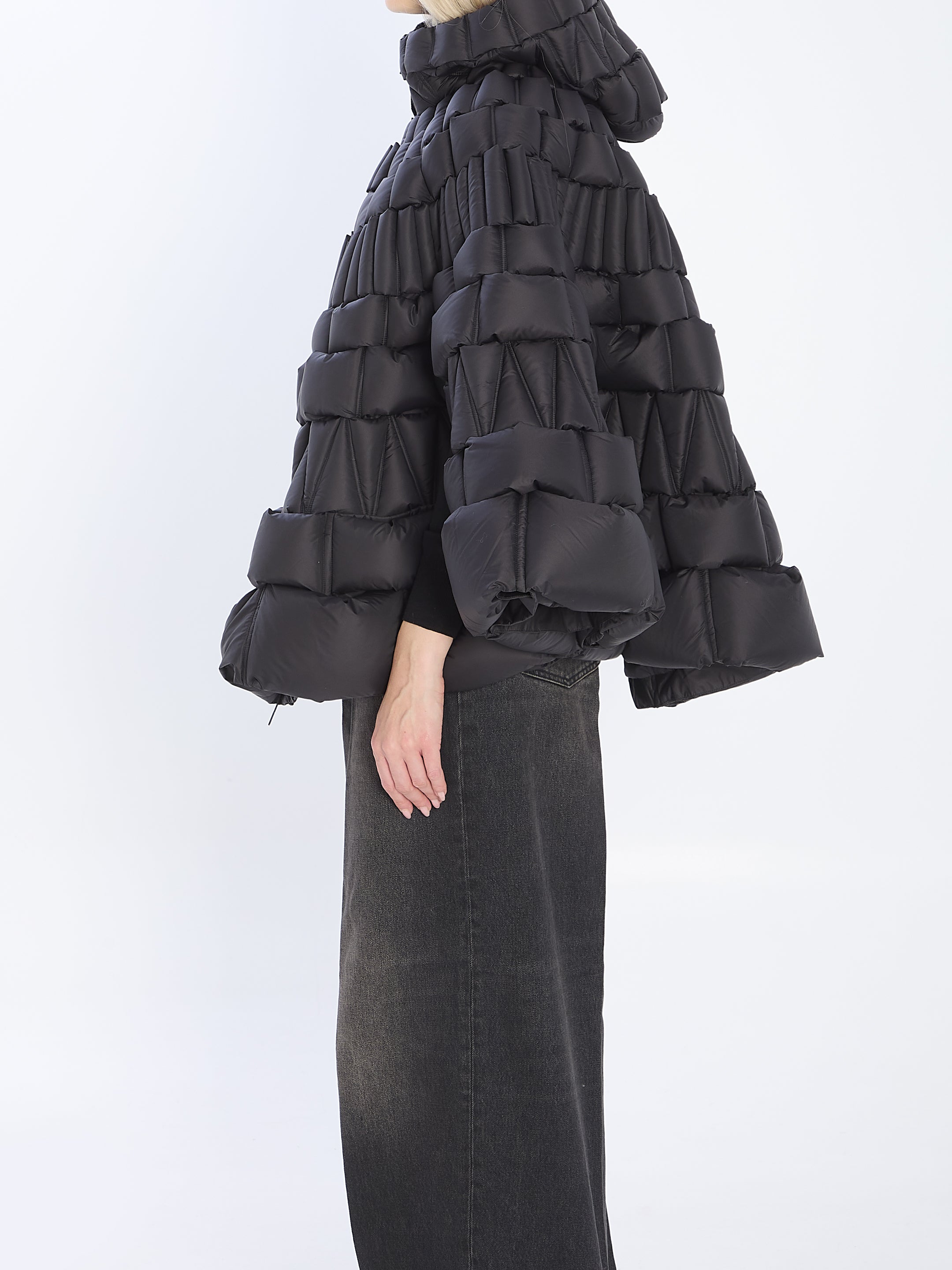 RAXXY Oversized Padded Nylon Cape - Size S