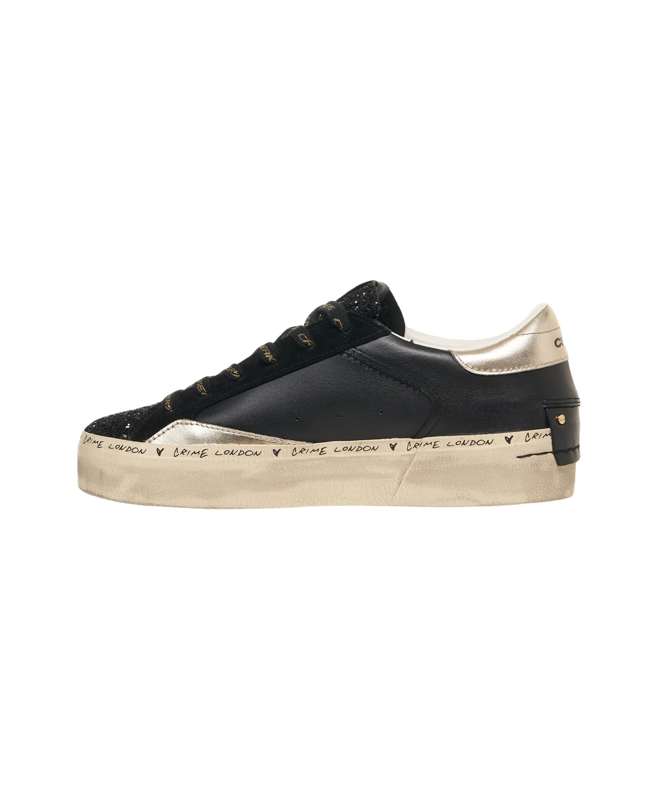CRIME LONDON Distressed Platform Sneakers for Women