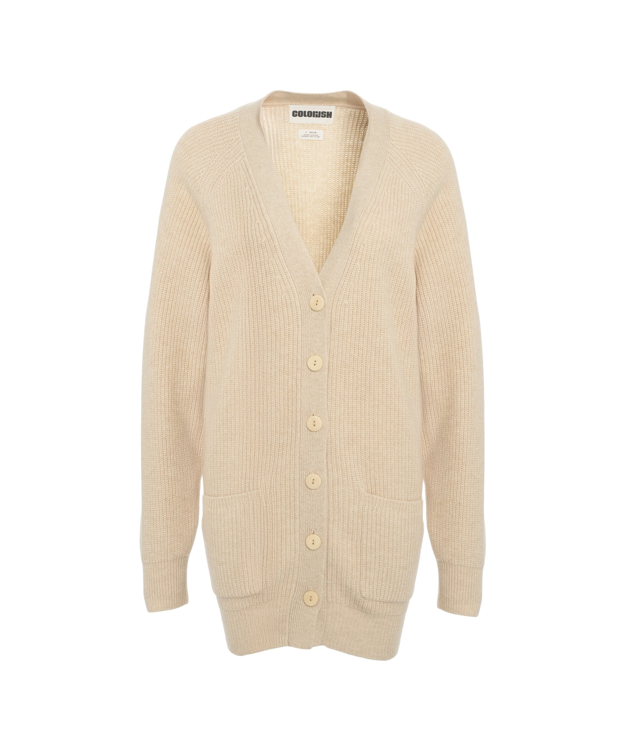 CRUSH Timeless Ribbed Knit Cardigan with V-Neck and Pockets