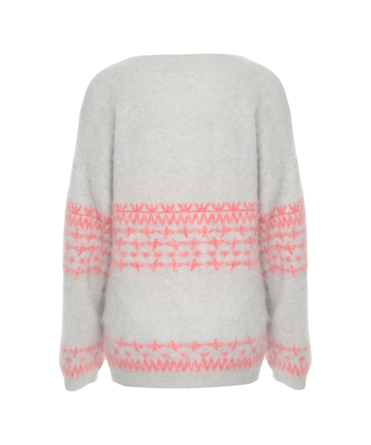 CRUSH Cozy Cashmere Cardigan with Geometric Pattern