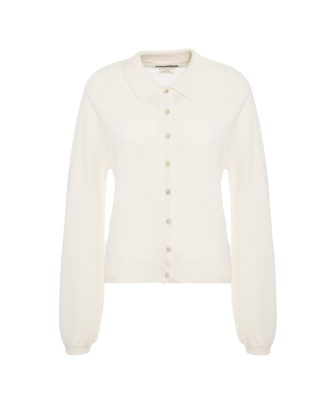 CRUSH Elegant Cashmere Cardigan with Classic Collar