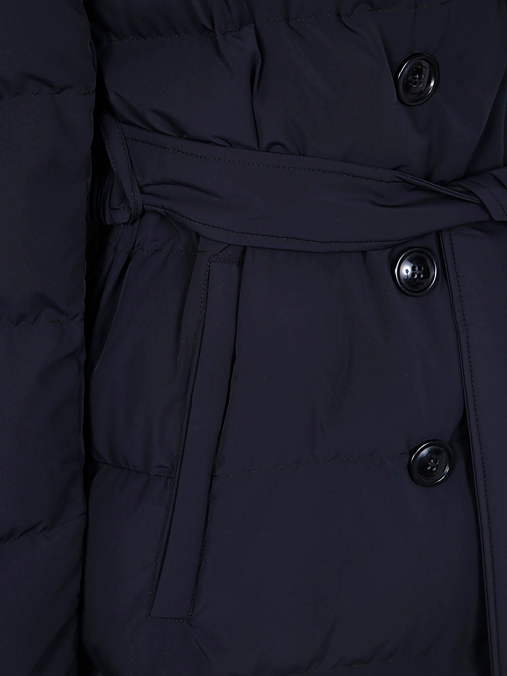SEVENTY Reversible Long Down Jacket with Belt