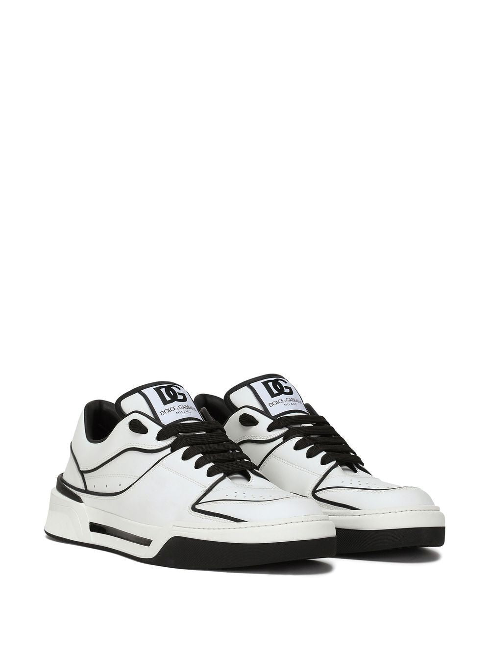 DOLCE & GABBANA Two-Tone Leather New Rome Sneakers for Men
