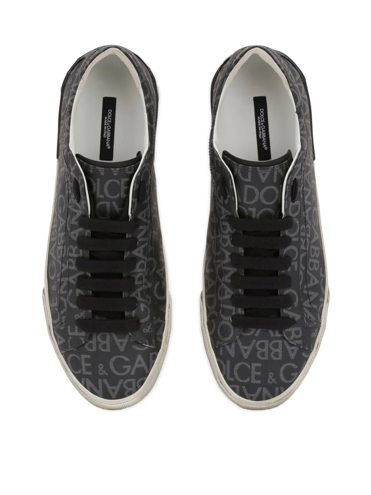 DOLCE & GABBANA Portofino Jacquard Logo Men’s Sneakers