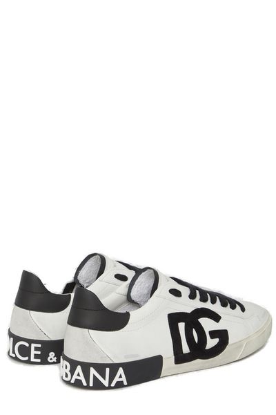 DOLCE & GABBANA Vintage-Inspired Leather Low-Top Sneakers for Men