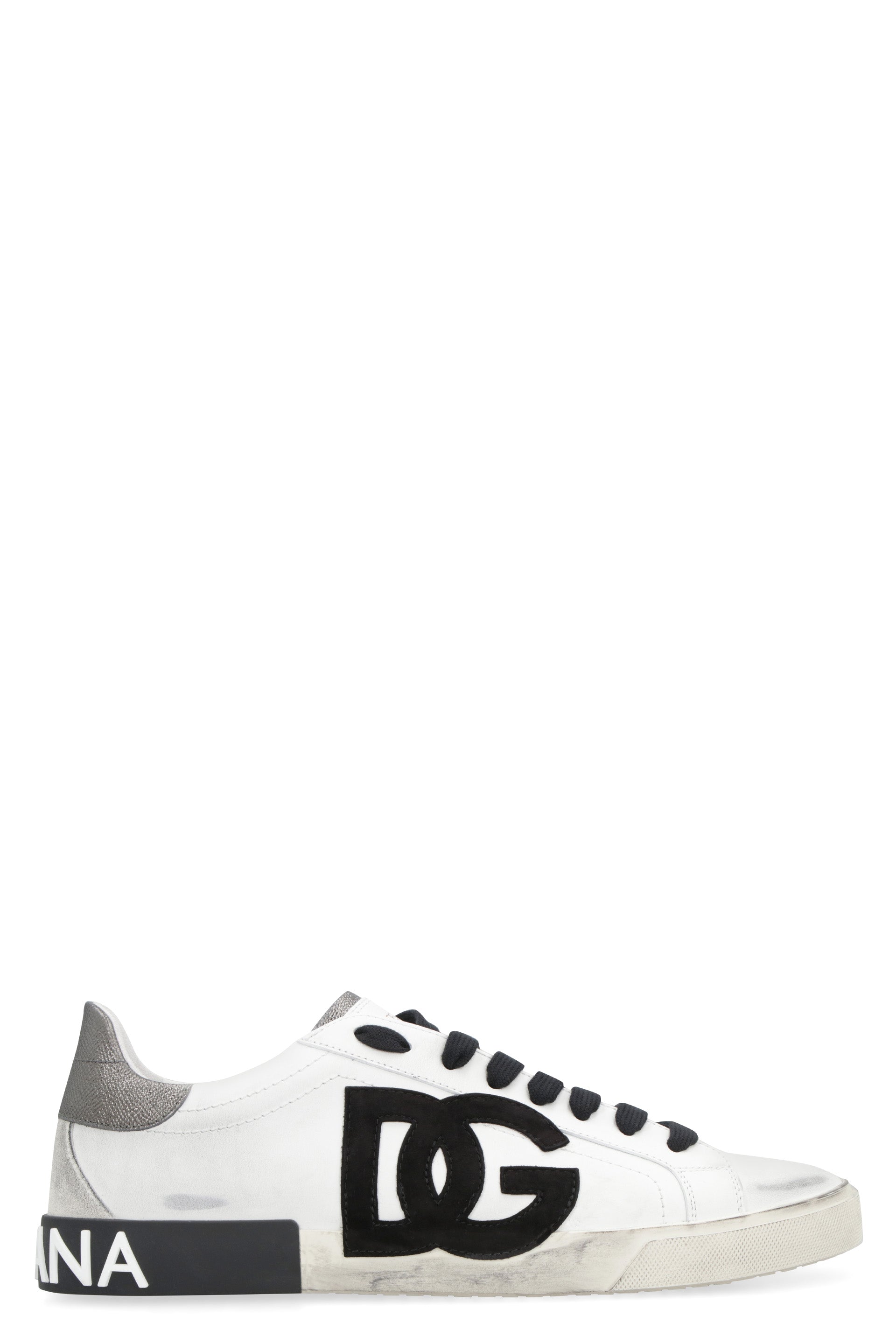 DOLCE & GABBANA Leather Low-Top Sneaker Size 8