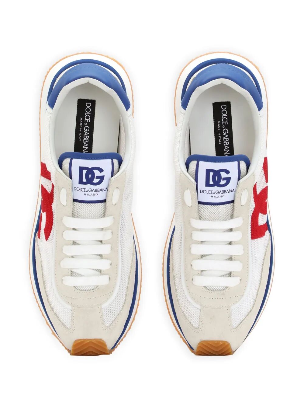 DOLCE & GABBANA Suede and Mesh DG Cushion Sneaker