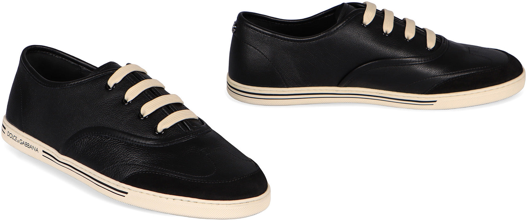 DOLCE & GABBANA Leather Low-Top Sneakers for Men