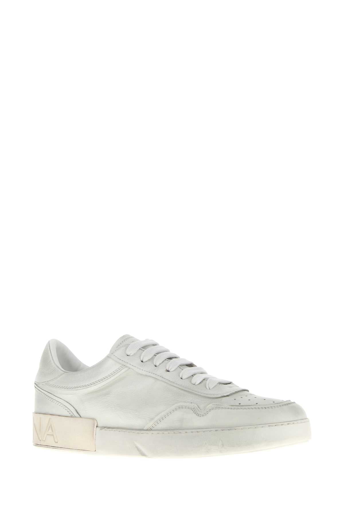 DOLCE & GABBANA Leather Lace-Up Portofino Trainers