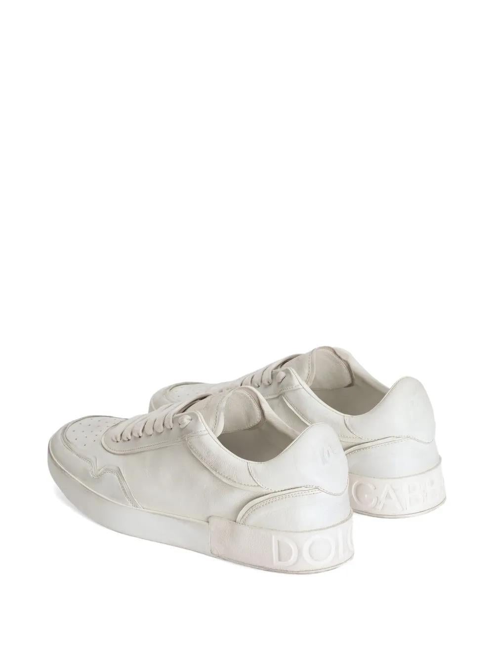 DOLCE & GABBANA Leather Lace-Up Portofino Trainers