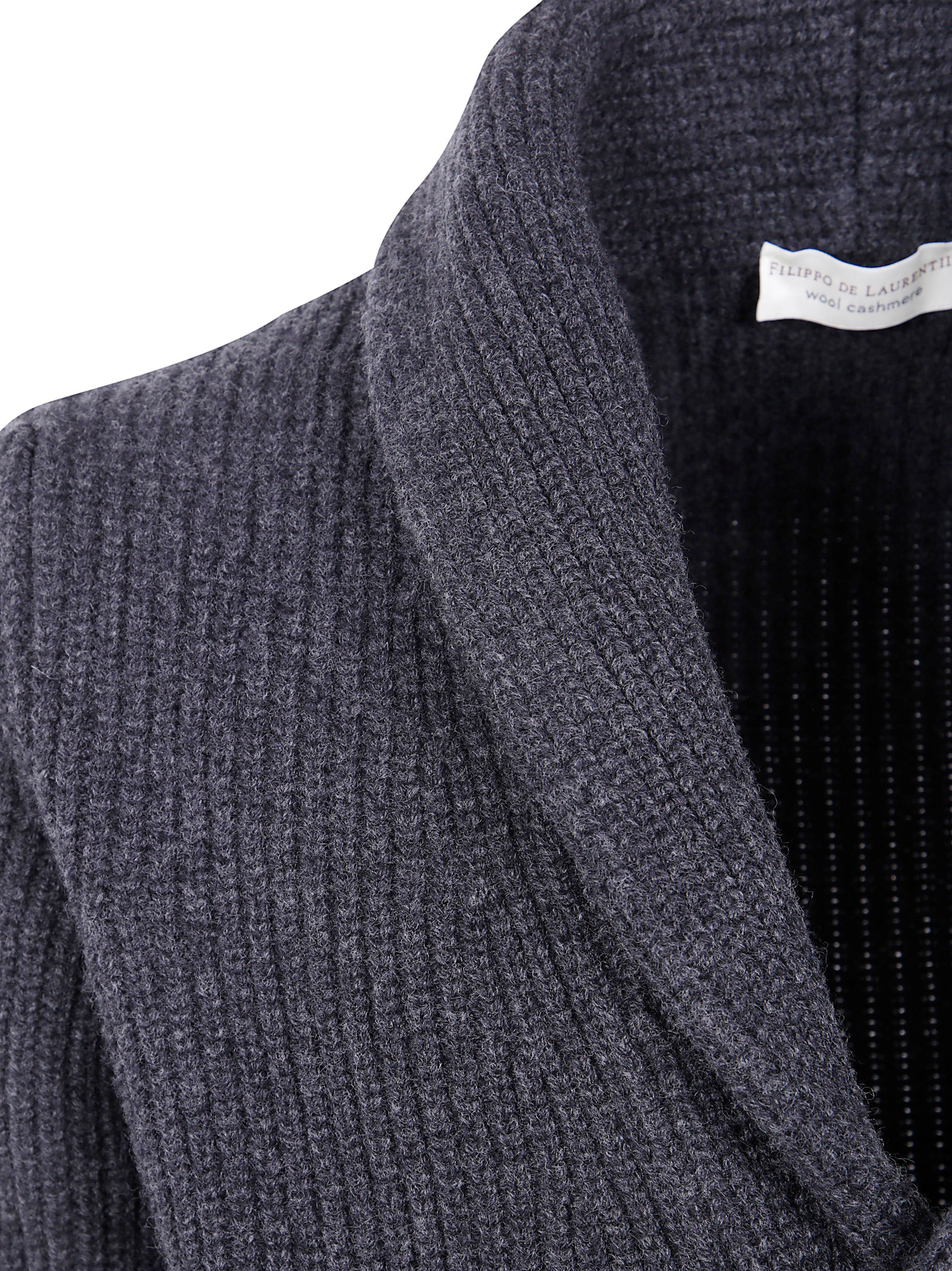 FILIPPO DE LAURENTIIS Scarf Collar Pocket Cardigan