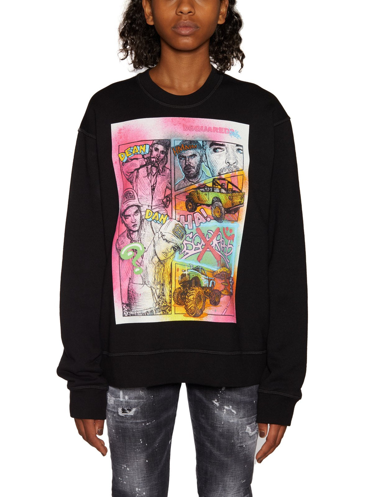 DSQUARED2 Cotton Printed Crewneck T-Shirt - Size S