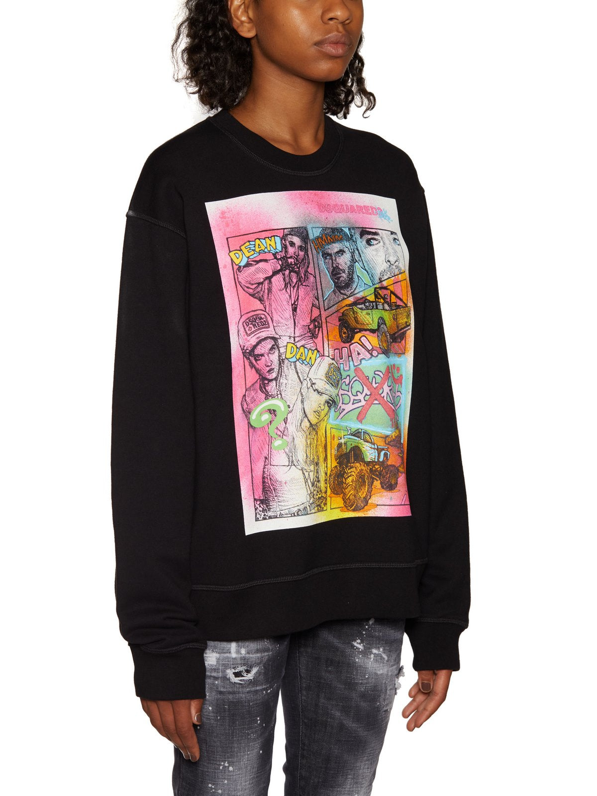 DSQUARED2 Cotton Printed Crewneck T-Shirt - Size S