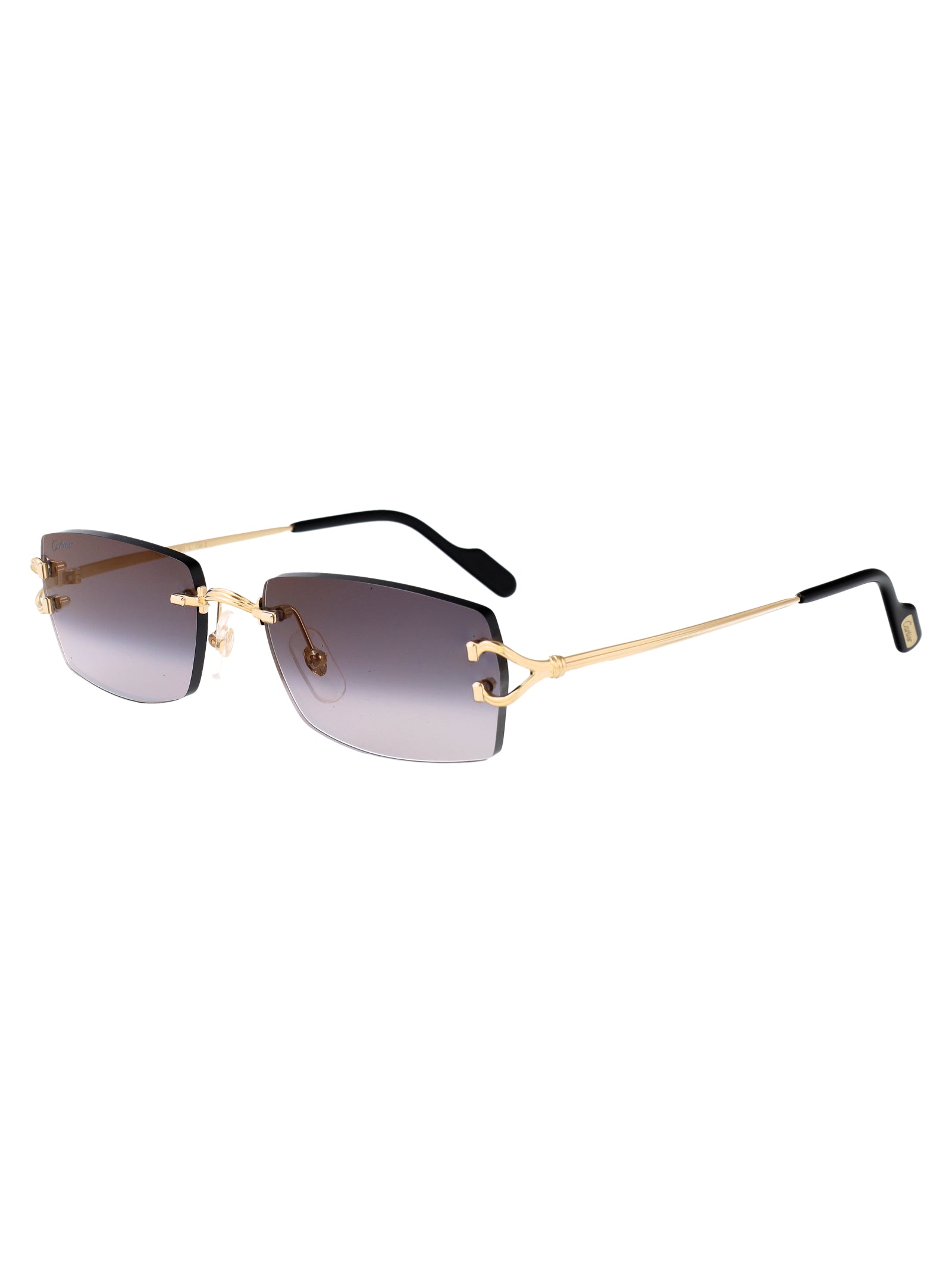 CARTIER Elegant Gold Metal Sunglasses for Men