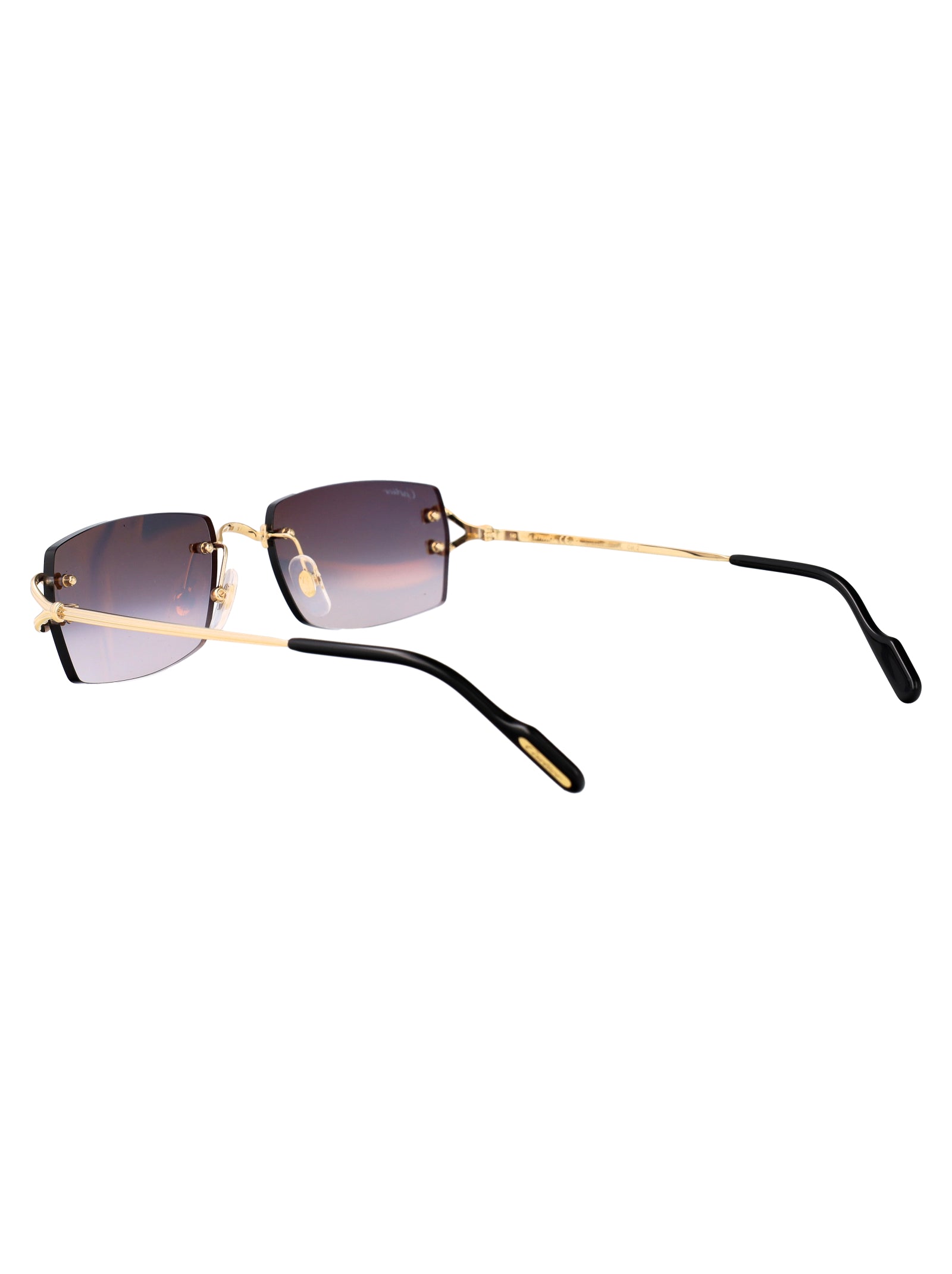 CARTIER Elegant Gold Metal Sunglasses for Men