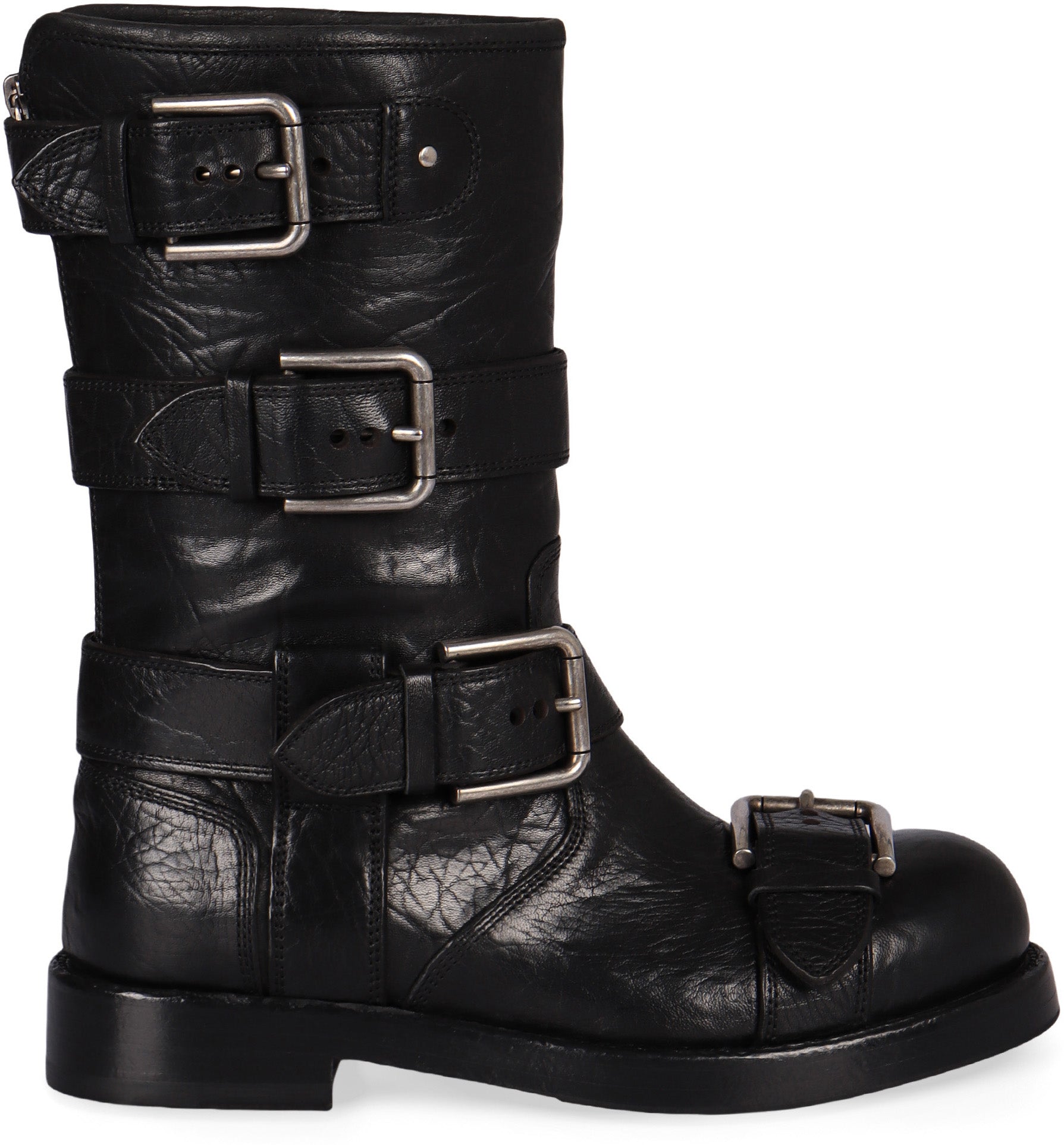 DOLCE & GABBANA Leather Biker Boots for Women