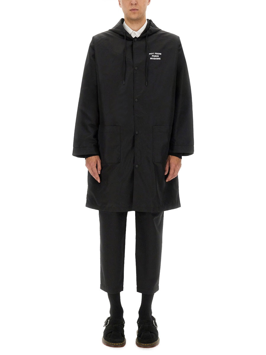 DRÔLE DE MONSIEUR Men's Hooded Parka Jacket - Size L