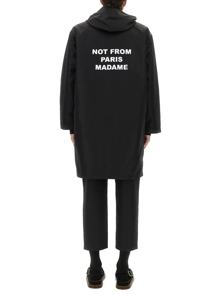 DRÔLE DE MONSIEUR Men's Hooded Parka Jacket - Size L