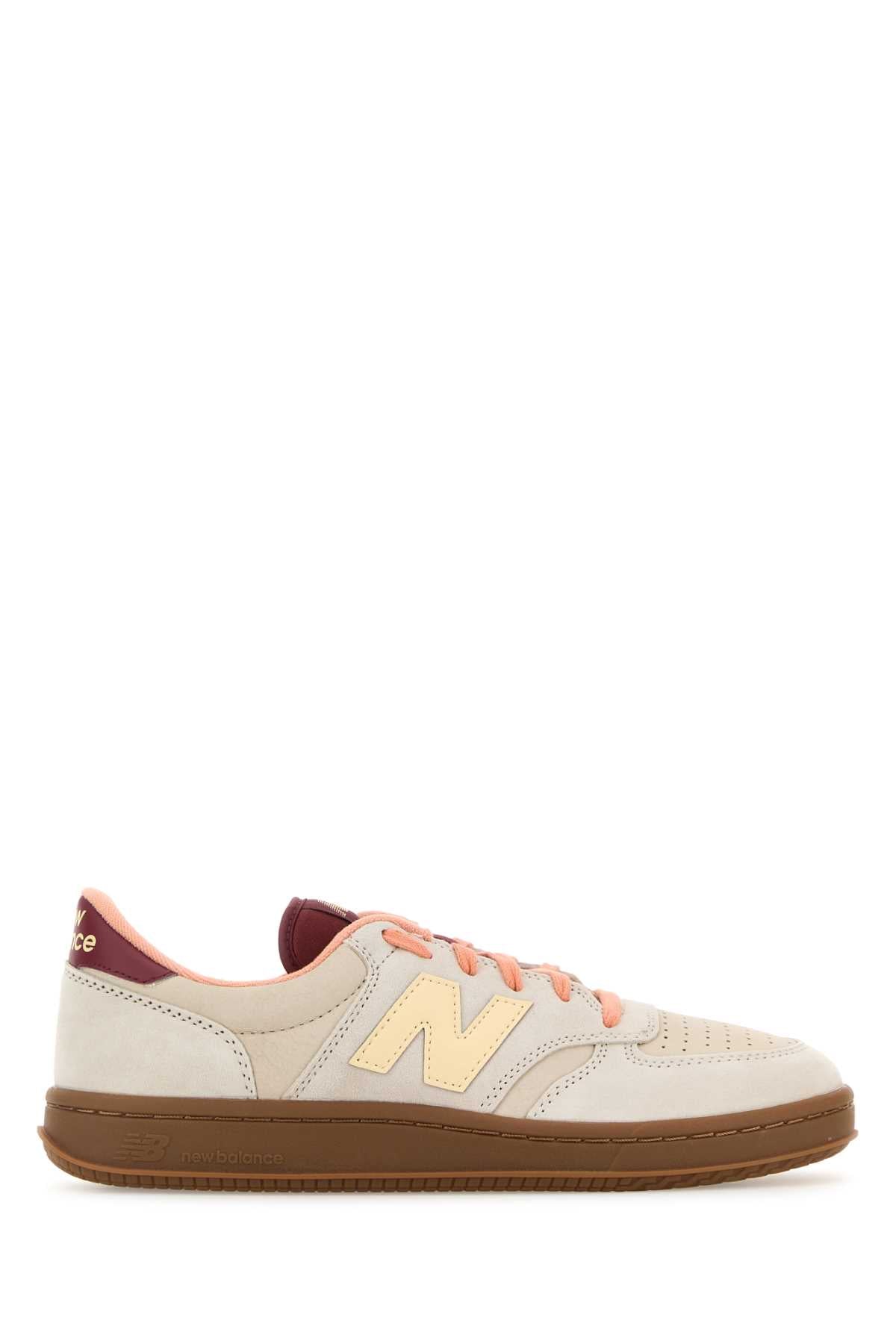 NEW BALANCE Multicolor Leather and Suede T500 Sneaker for Men