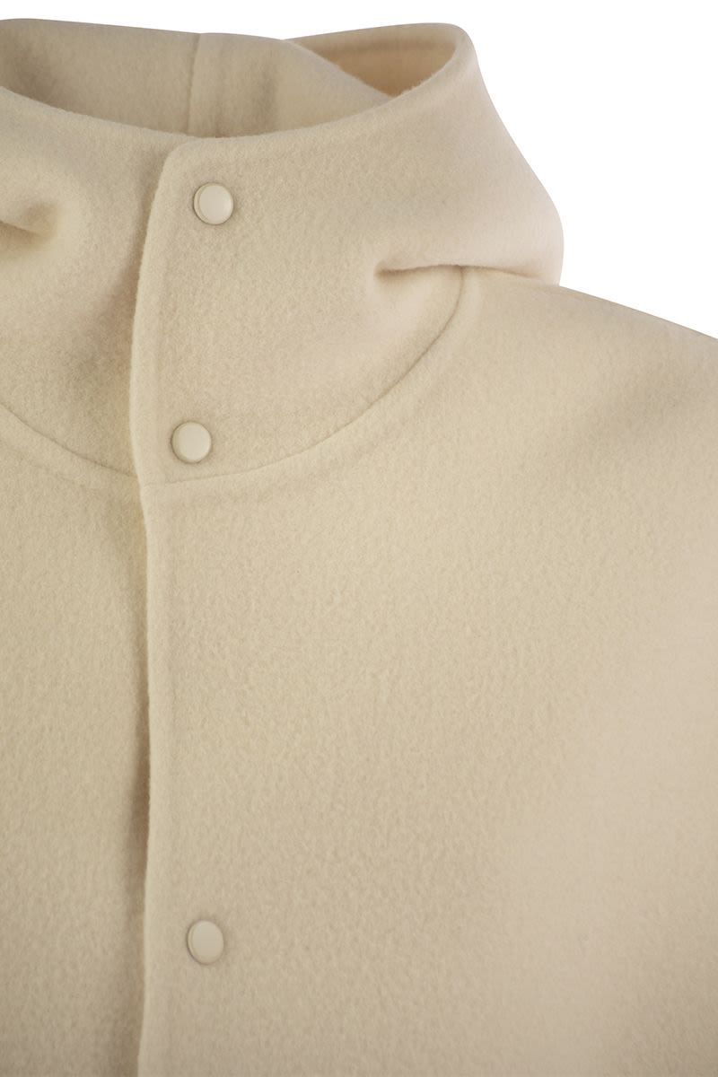 FABIANA FILIPPI Loose Fit Wool Hoodie Cape