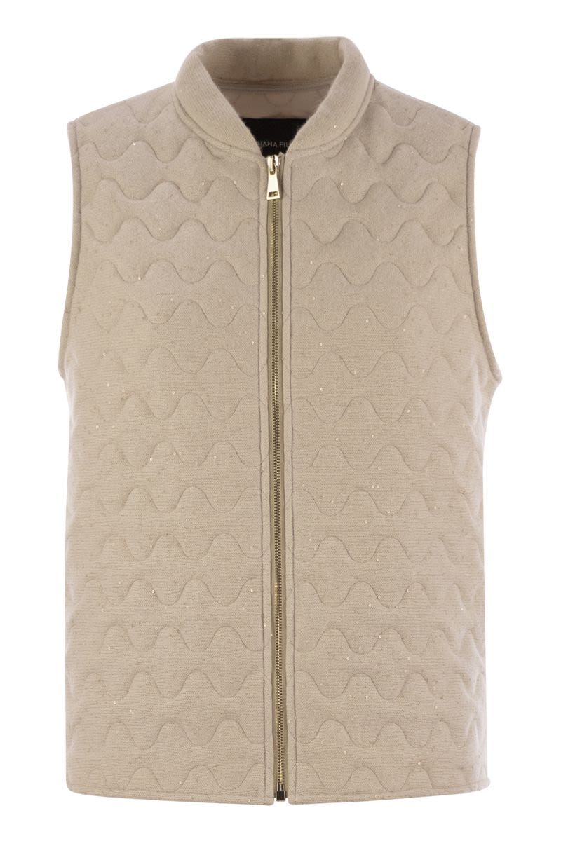 FABIANA FILIPPI Quilted Yarn and Sequin Waistcoat
