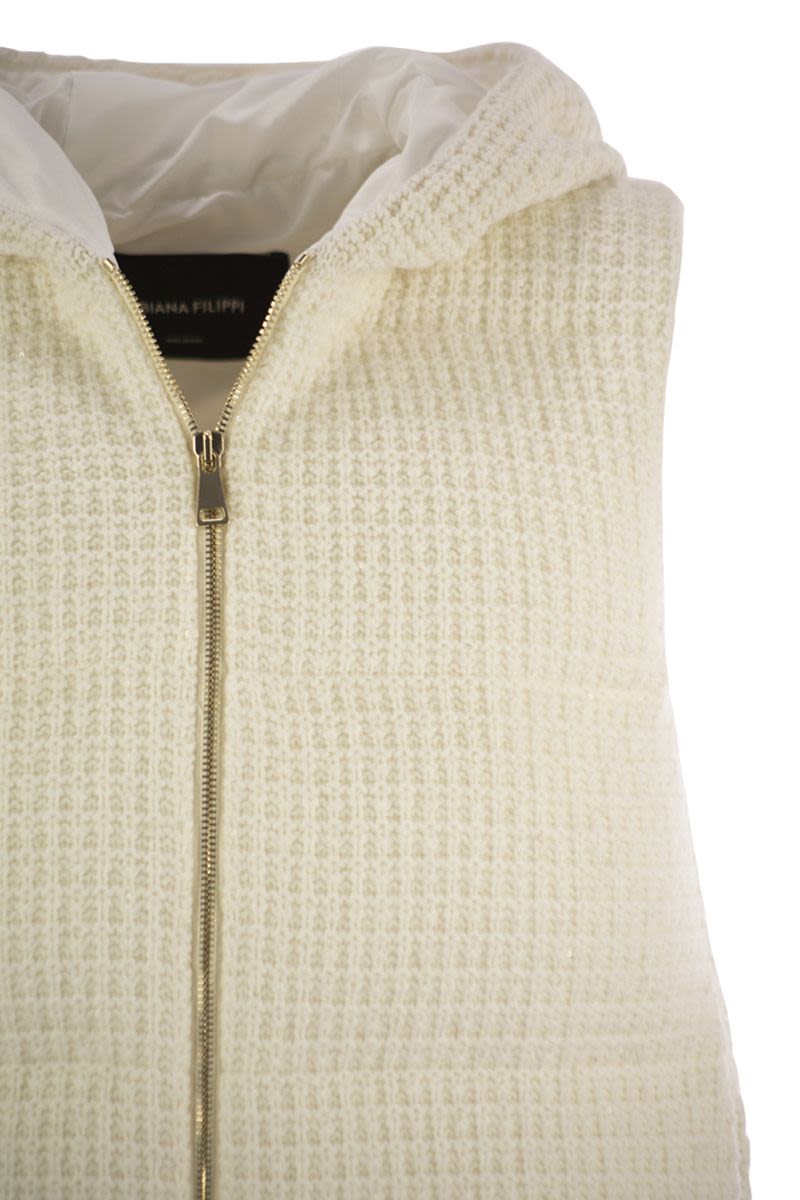 FABIANA FILIPPI Mini Knit Vest with Hood