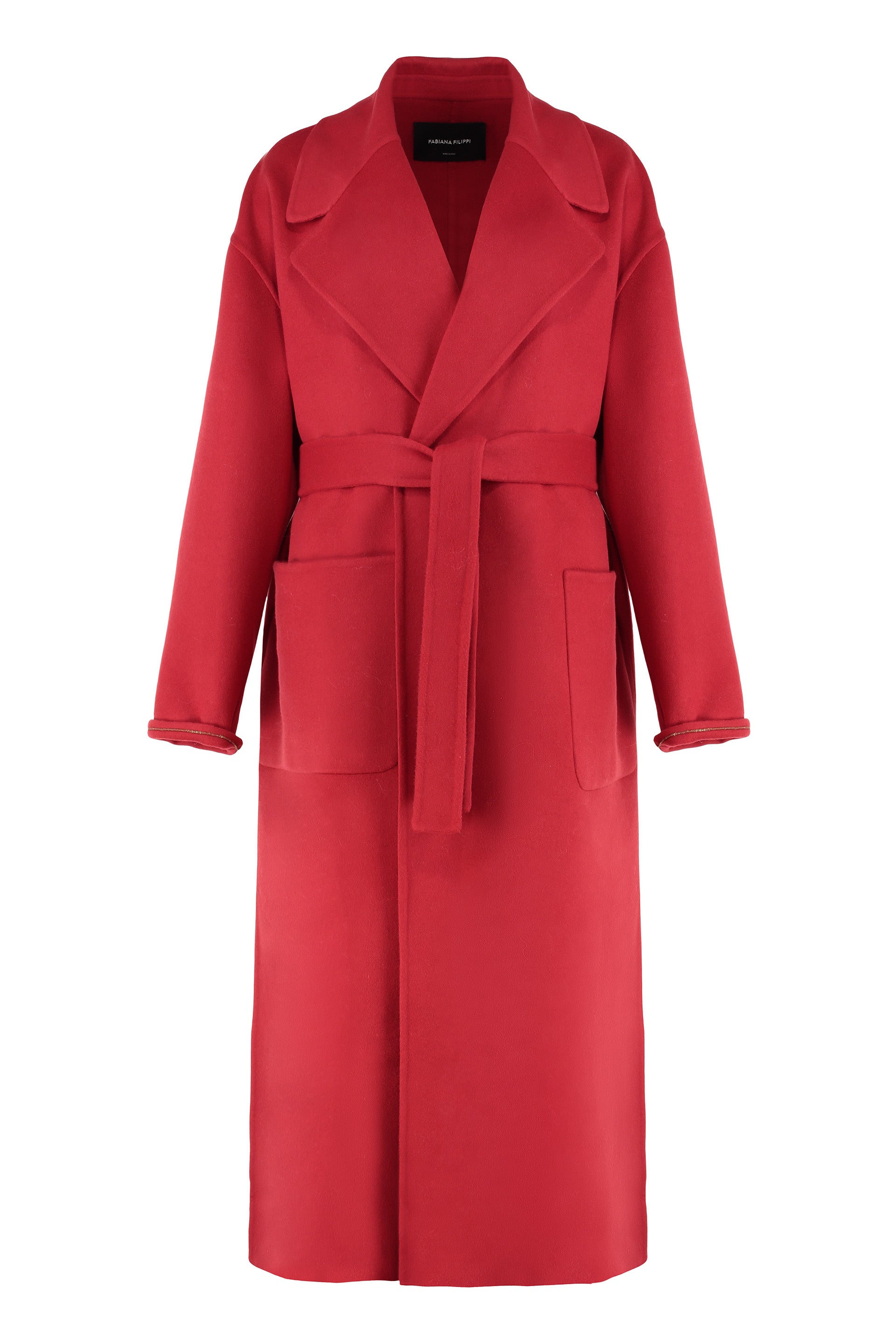FABIANA FILIPPI Elegant Waist-Belted Wool and Cashmere Jacket