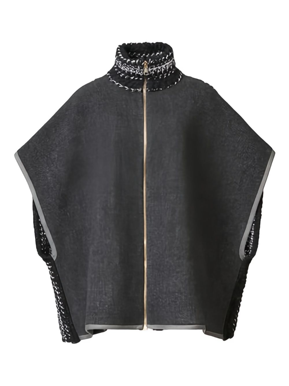 FABIANA FILIPPI Double Cape Outerwear with Crochet Knit