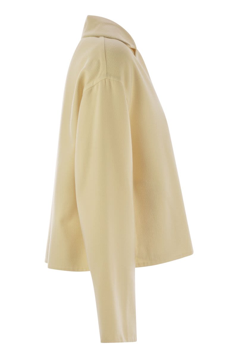 FABIANA FILIPPI Minimal Double Wool Cropped Jacket