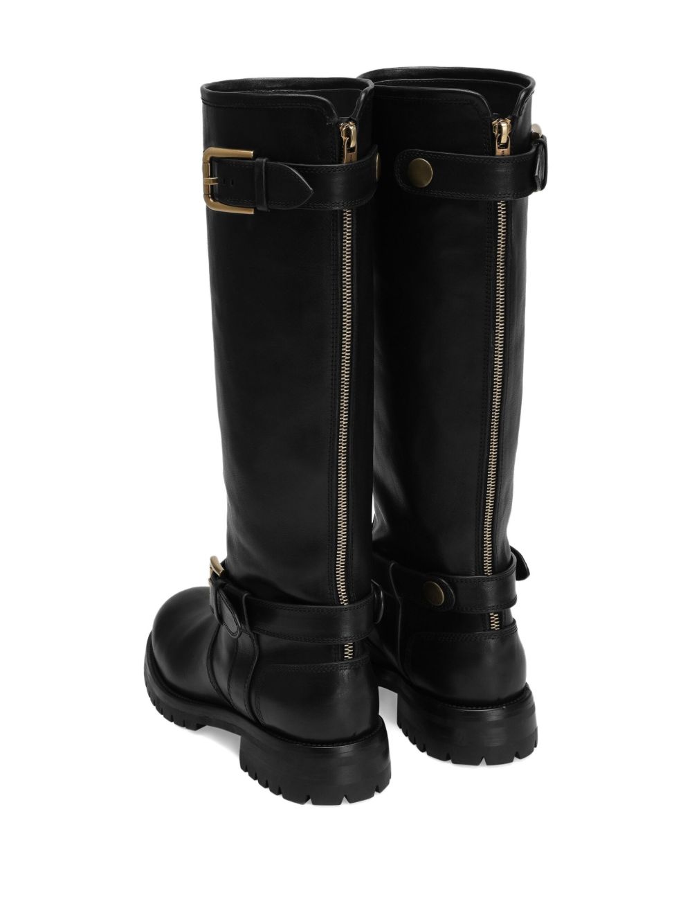 DOLCE & GABBANA Women's Leather Biker Boots