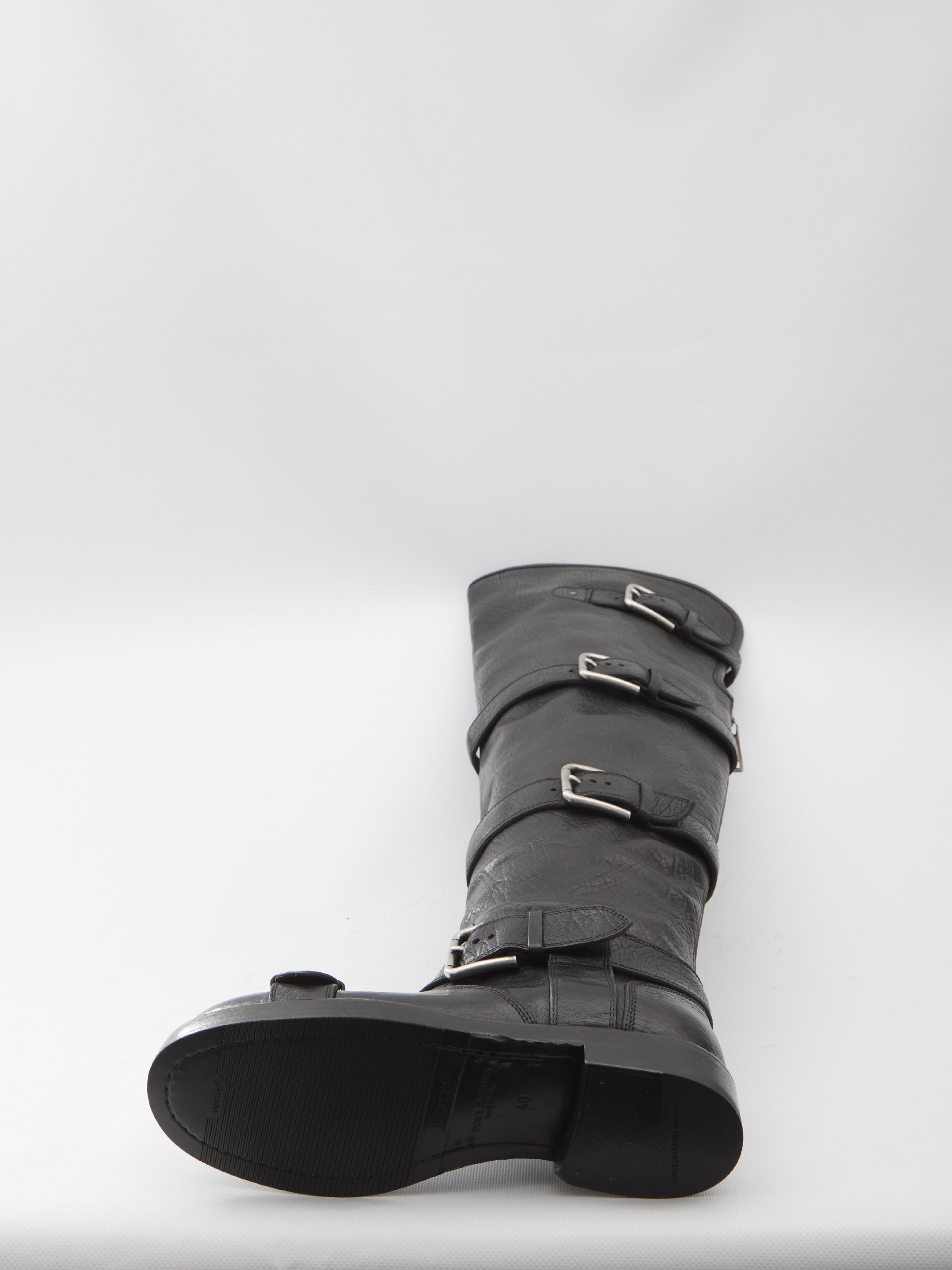 DOLCE & GABBANA Over-the-Knee Horse Leather Boots - FW25