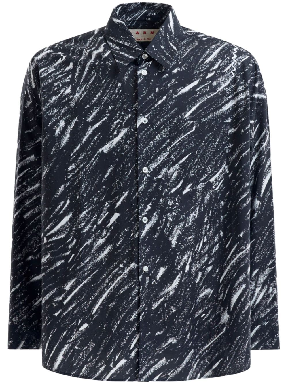 MARNI Men's Printed Cotton Shirt - Classic Collar Design
