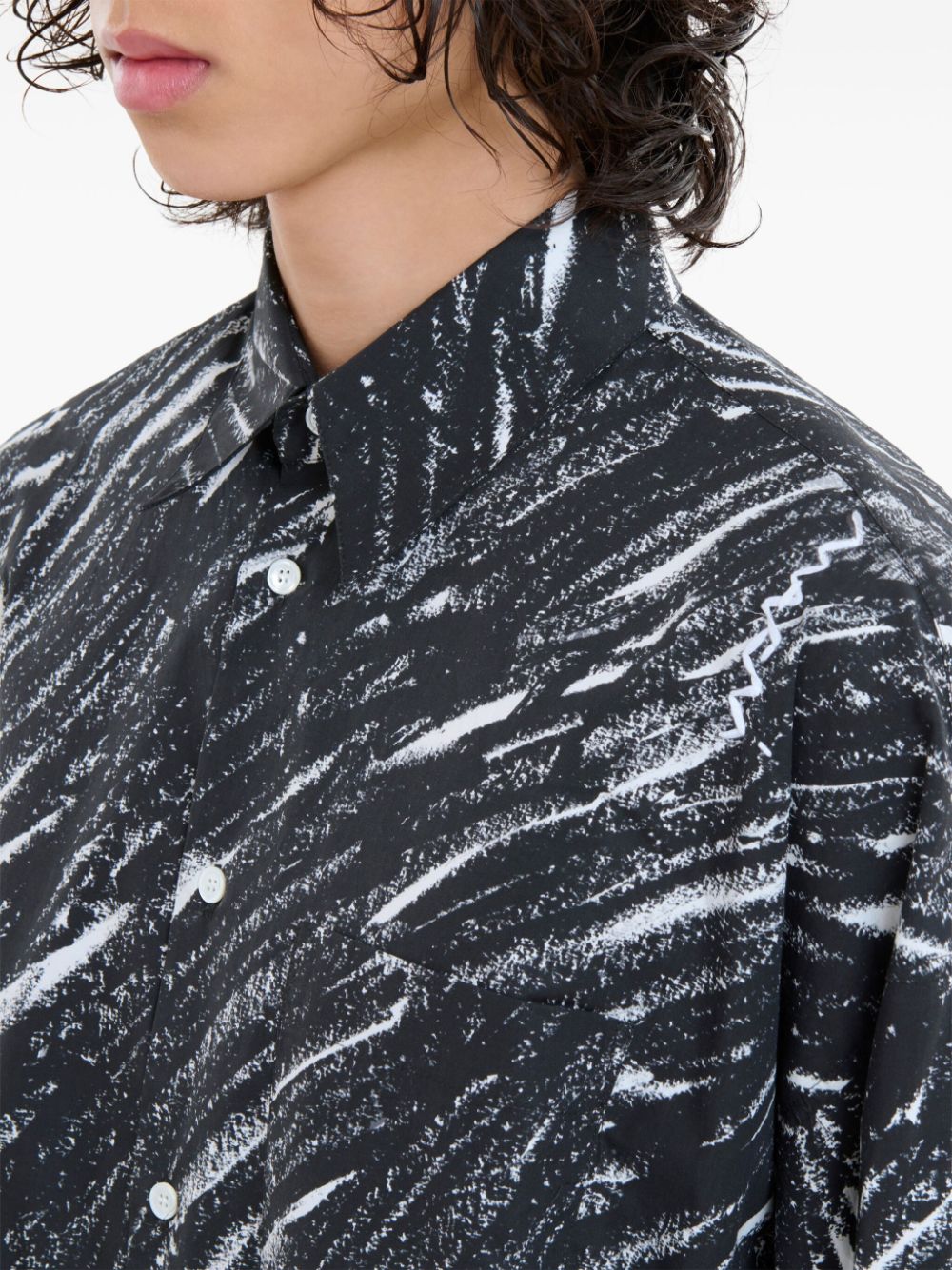 MARNI Men's Printed Cotton Shirt - Classic Collar Design