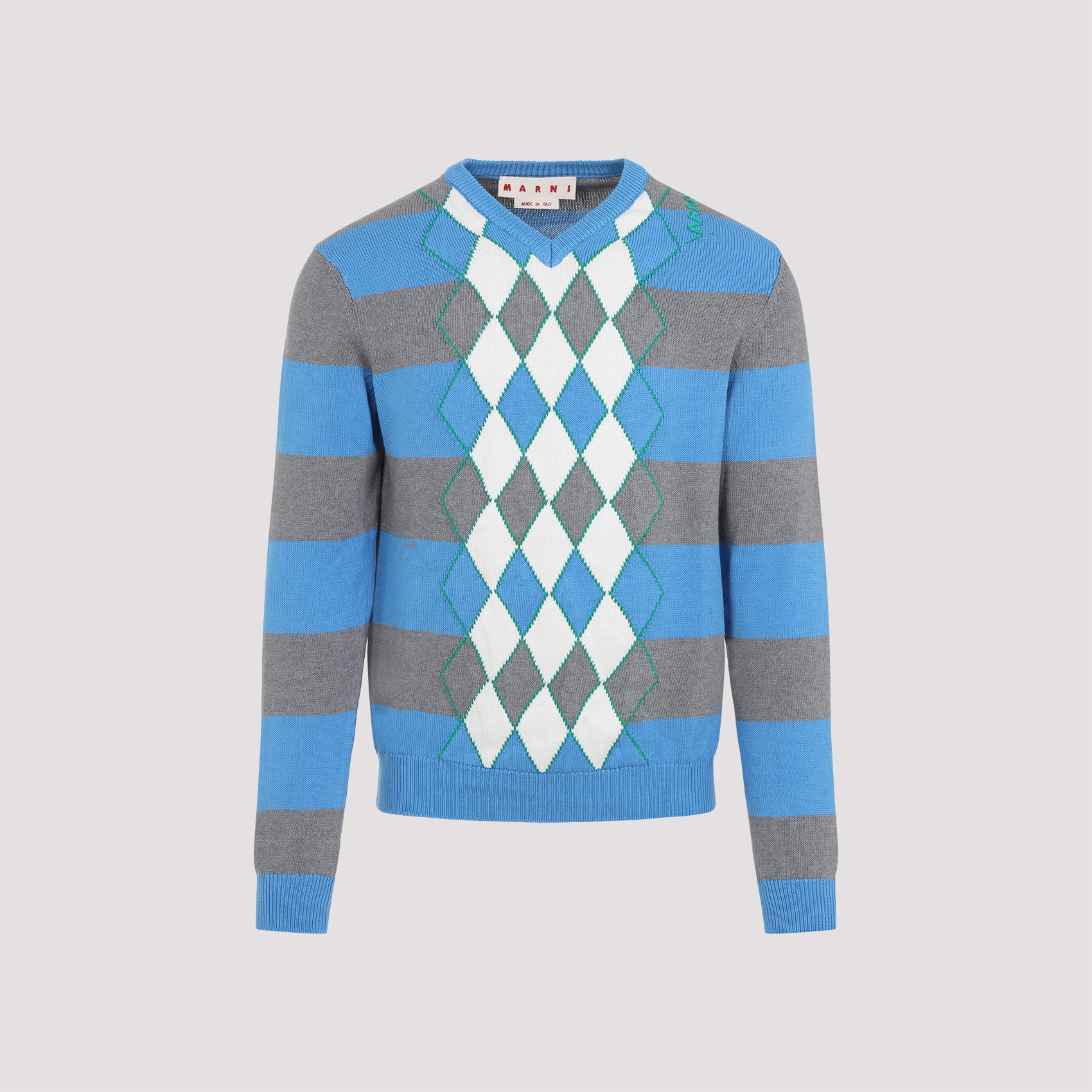 MARNI Men's V Neck Cotton Sweater