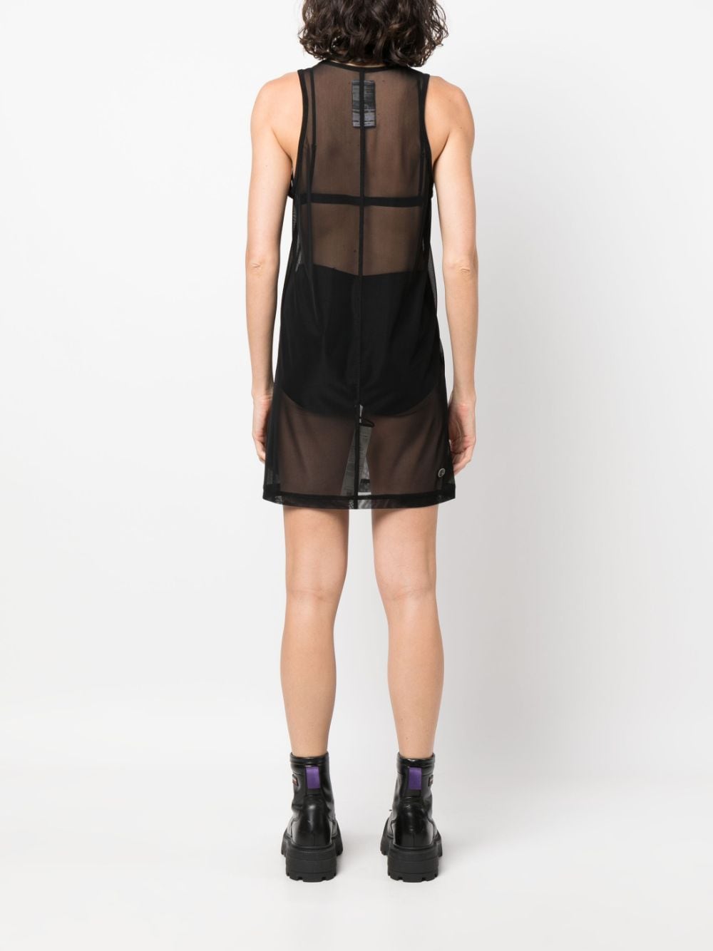 RICK OWENS X CHAMPION Recycled Polyamide Blend Mini Logo-Embroidered Dress