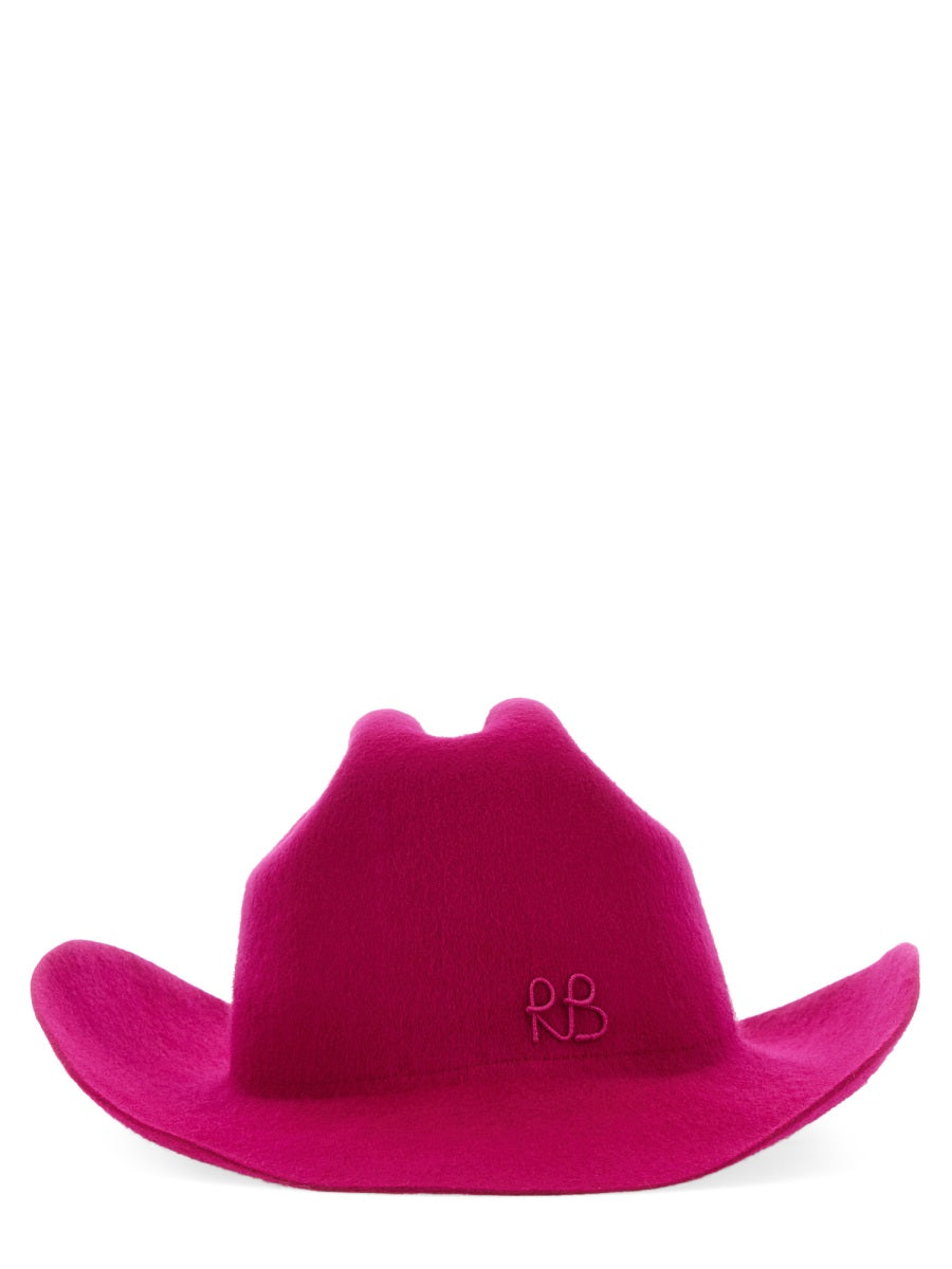 RUSLAN BAGINSKIY Wide Flange Cowboy Hat for Women - FW22 Collection