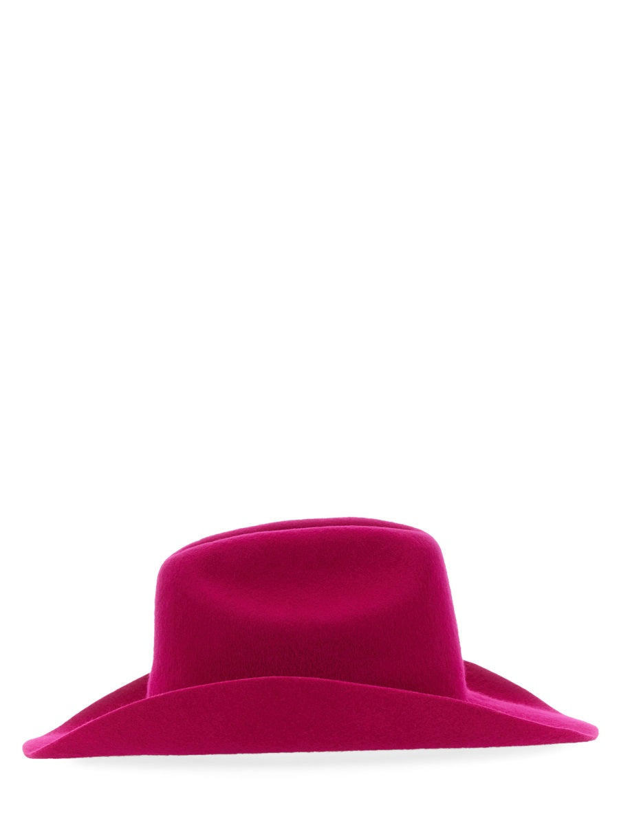 RUSLAN BAGINSKIY Wide Flange Cowboy Hat for Women - FW22 Collection
