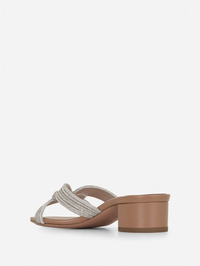 AQUAZZURA Crystal Muse Sandal 35 - Women's Mini Fashion Footwear