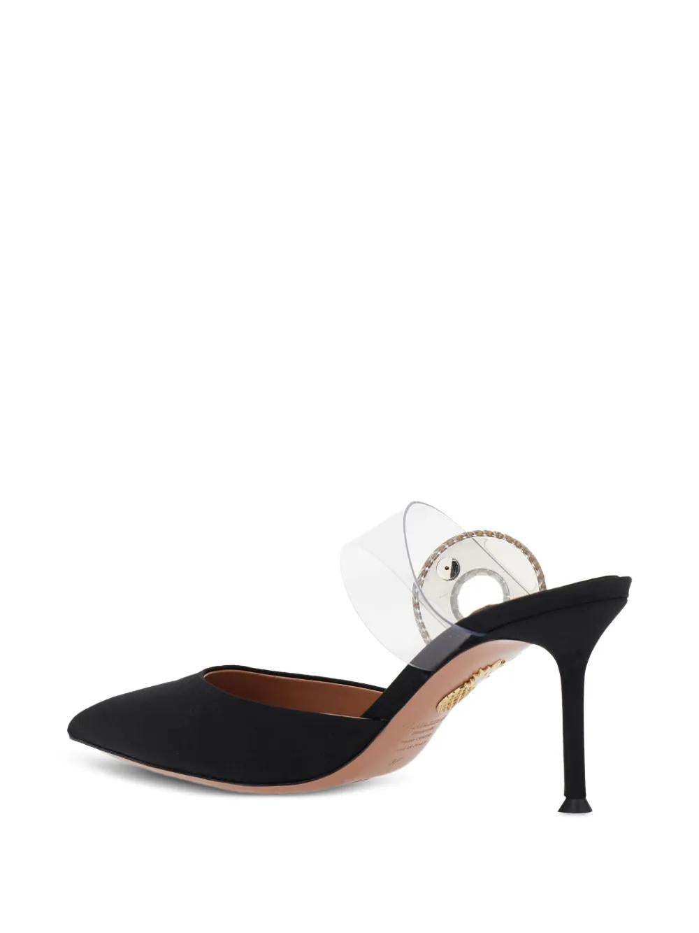 AQUAZZURA Crystal Hoop Pointed Toe Flat 75MM