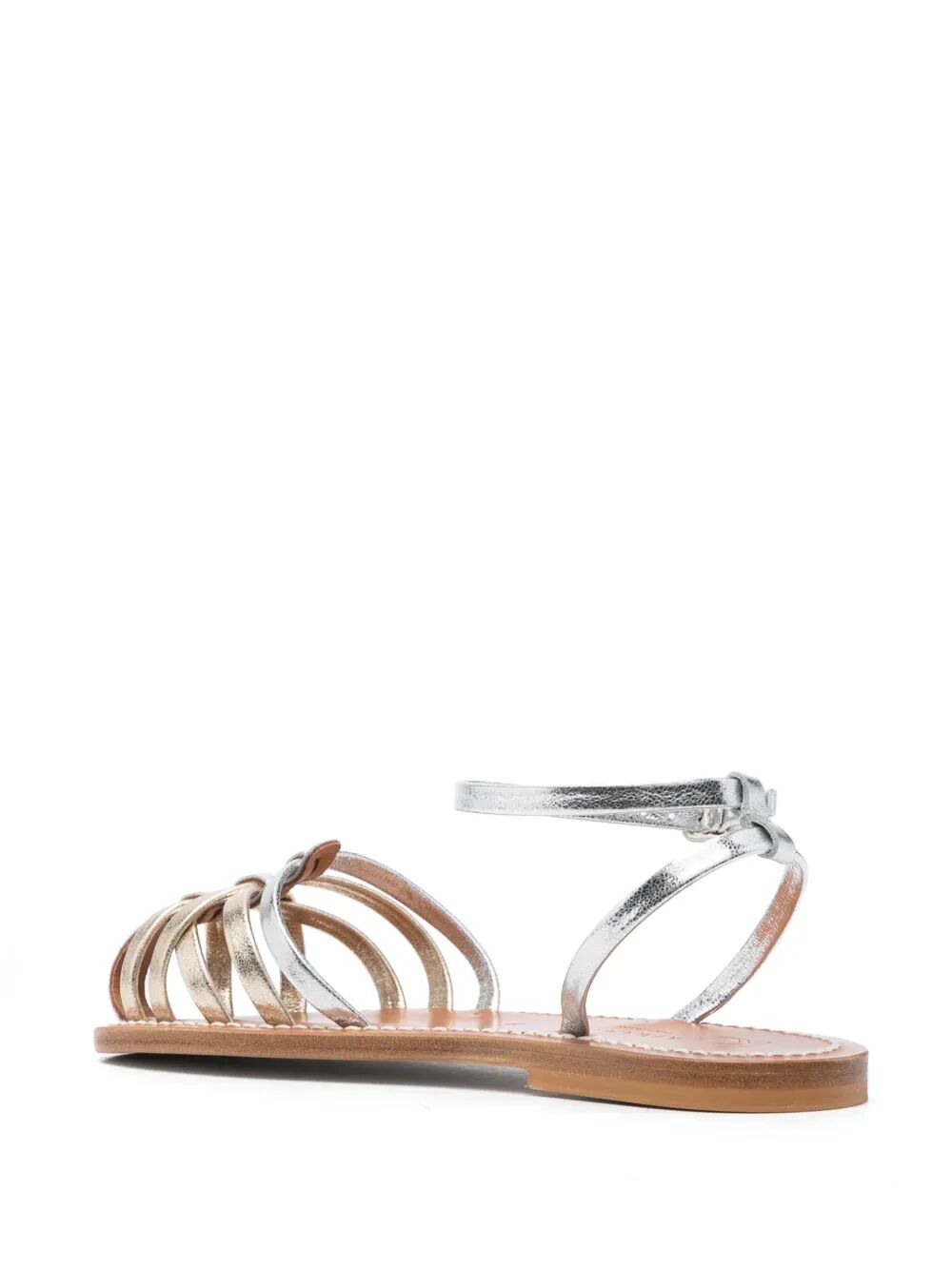 KJACQUES Two-Tone Metallic Mini Sandals for Women