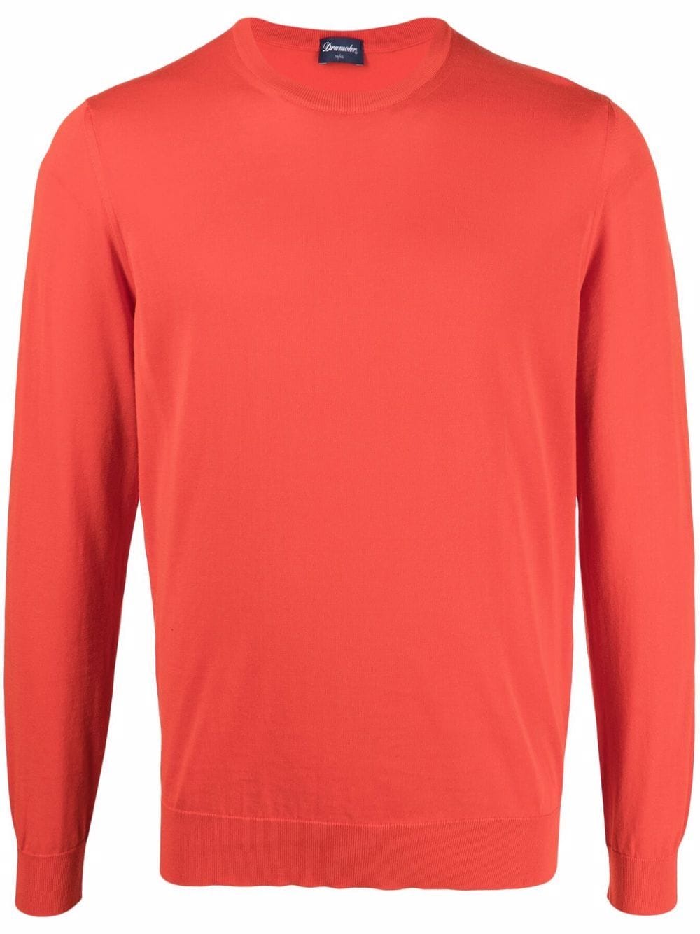 DRUMOHR Men's Cotton Long Sleeve Crew Neck Sweater