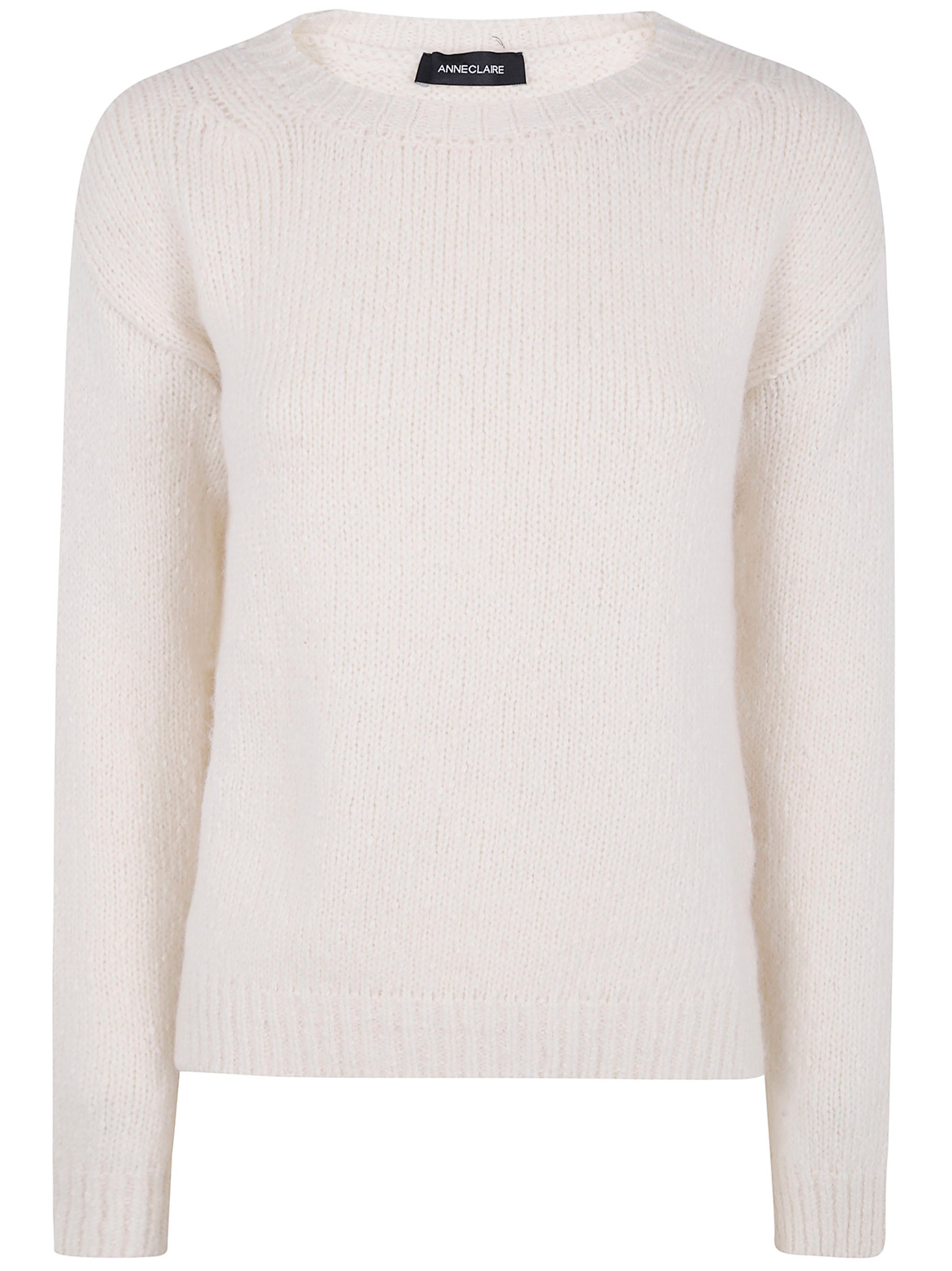 ANNECLAIRE Cotton Blend Round Neck Sweater for Women