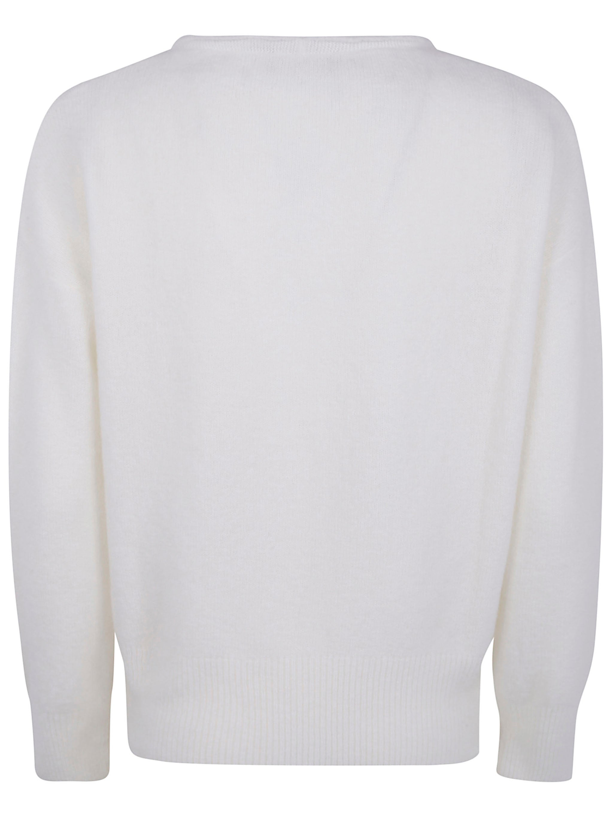 ANNECLAIRE Wool & Cashmere Stretch Over V Neck Sweater
