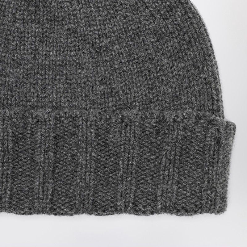 DRUMOHR Cashmere Beret with Ribbed Turn-Up Design
