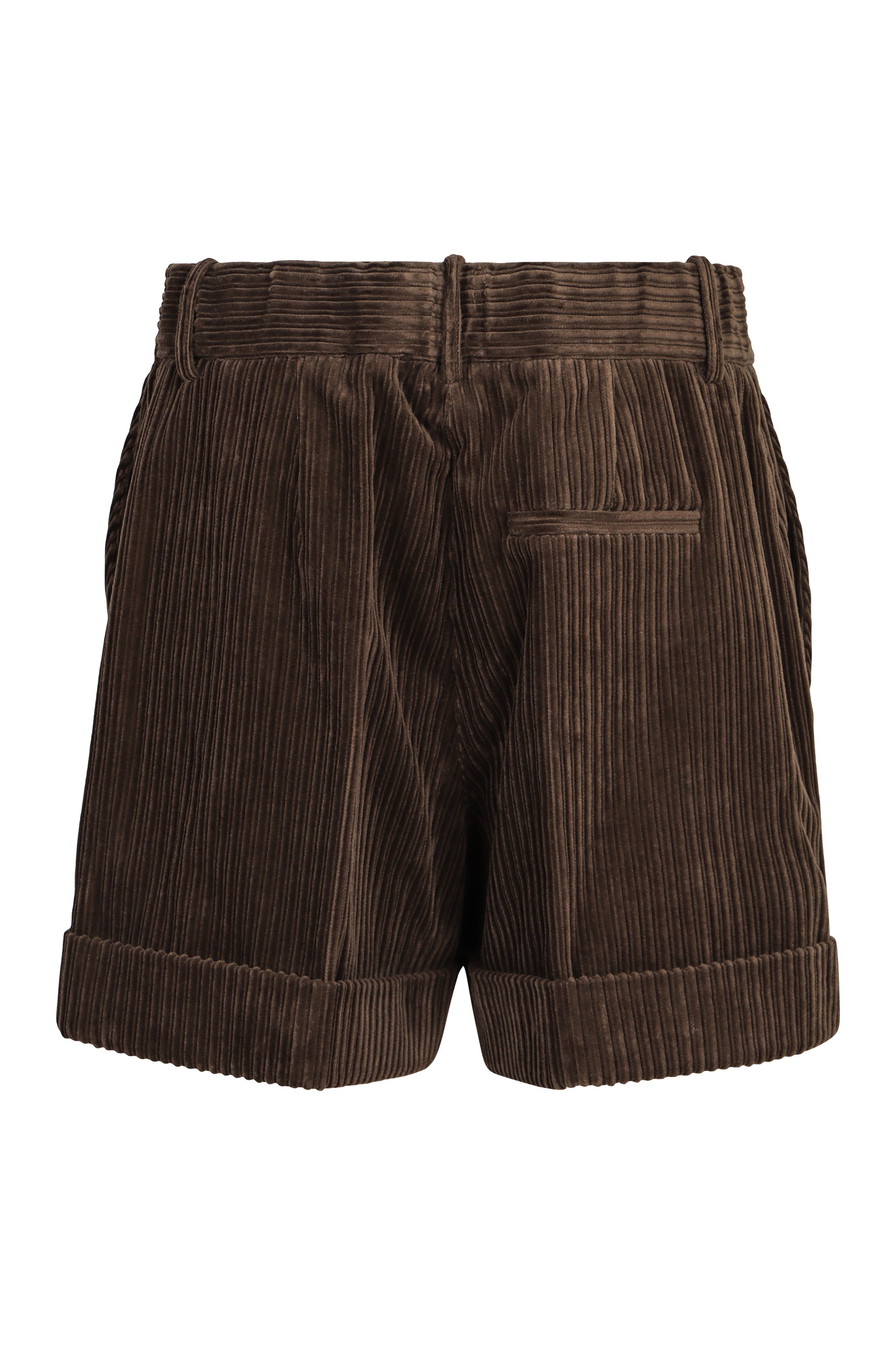 PAROSH High-Waisted Corduroy Shorts