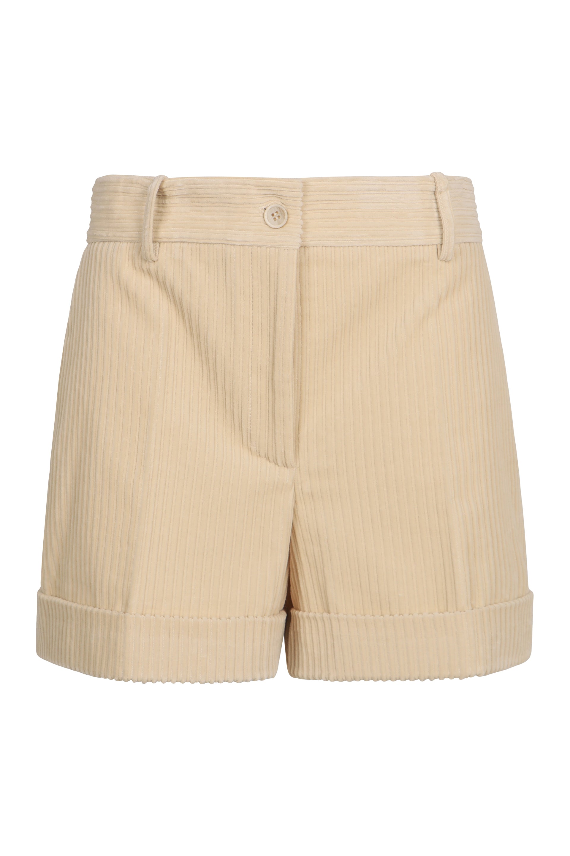 PAROSH High-Waisted Corduroy Shorts