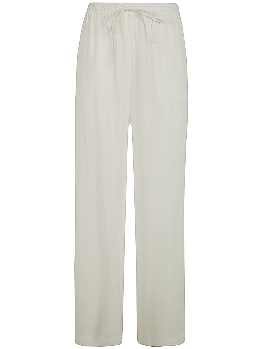 PAROSH Wide Leg Silk Trousers for Women