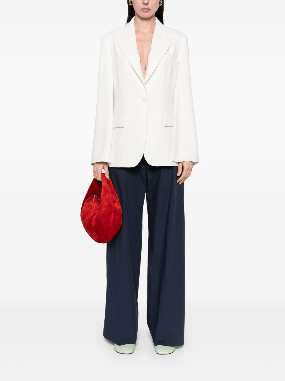 PAROSH Cotton Wide-Leg Trousers for Women